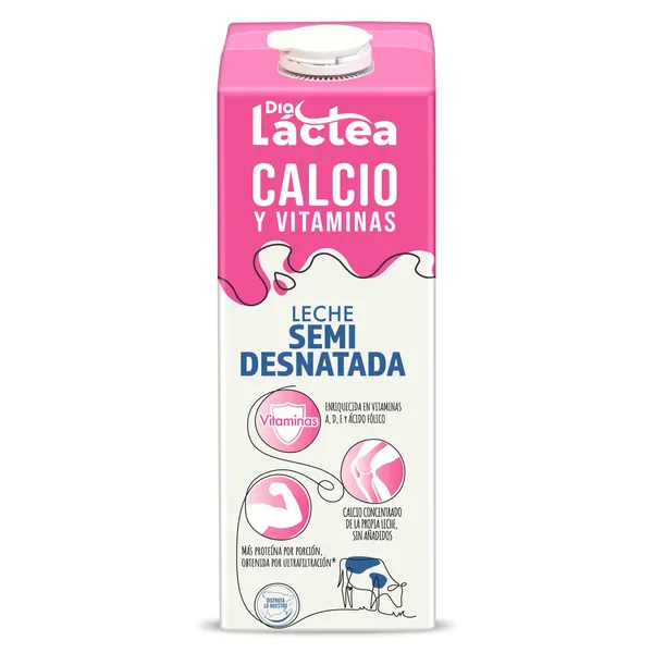 Leche semidesnatada calcio Dia Láctea brik 1 l 2