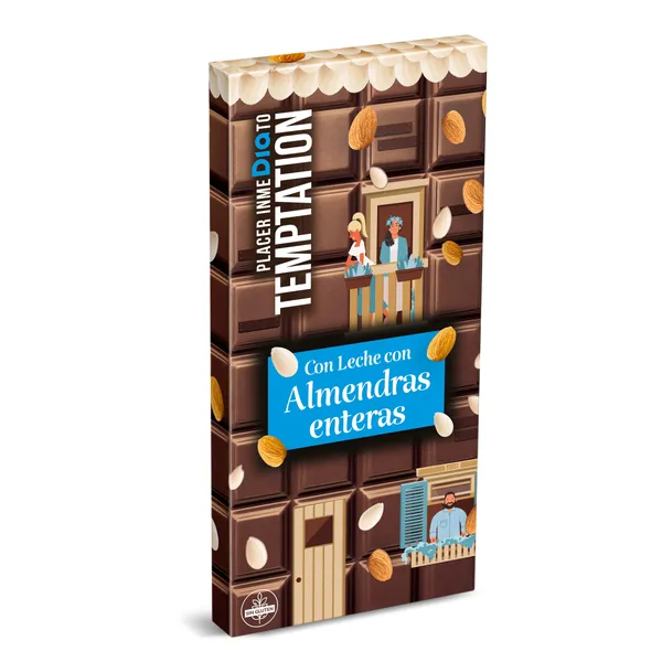 Chocolate con leche y almendras enteras Dia Temptation 200 g 3