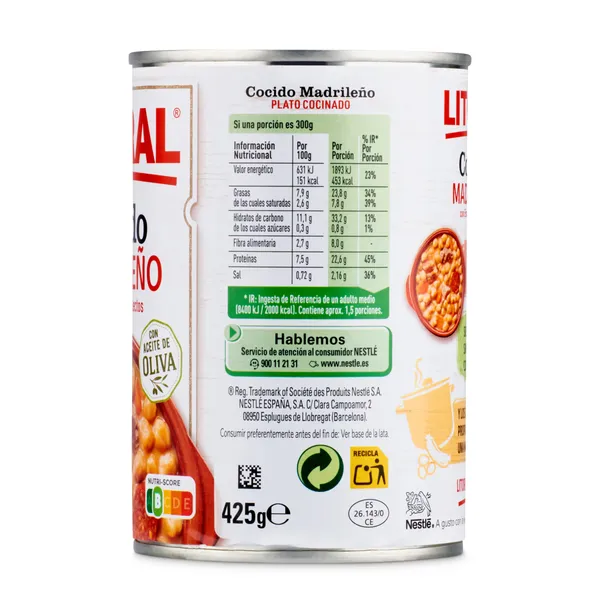 Cocido madrileño Litoral 425 g 3
