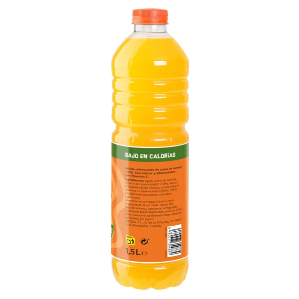 Refresco de naranja sin gas Dia Upss botella 1.5 L 2