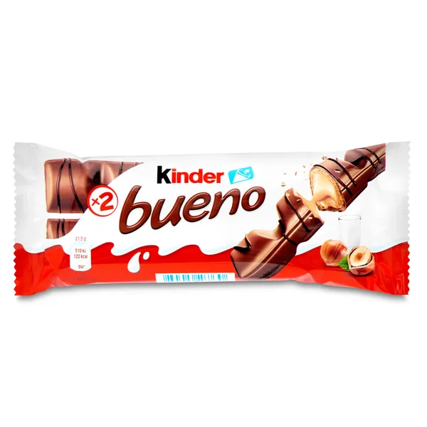 Barritas de chocolate con leche y avellanas Kinder bolsa 43 g 2