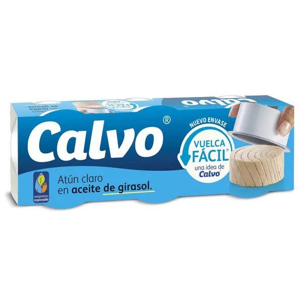 Atún claro en aceite de girasol Calvo 3 x 52 g 3
