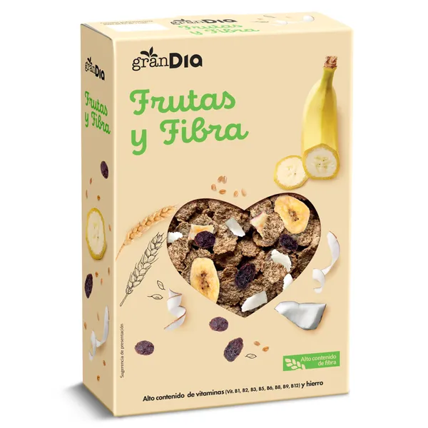 Cereales copos de trigo con fruta y fibra Gran Dia 500 g 3