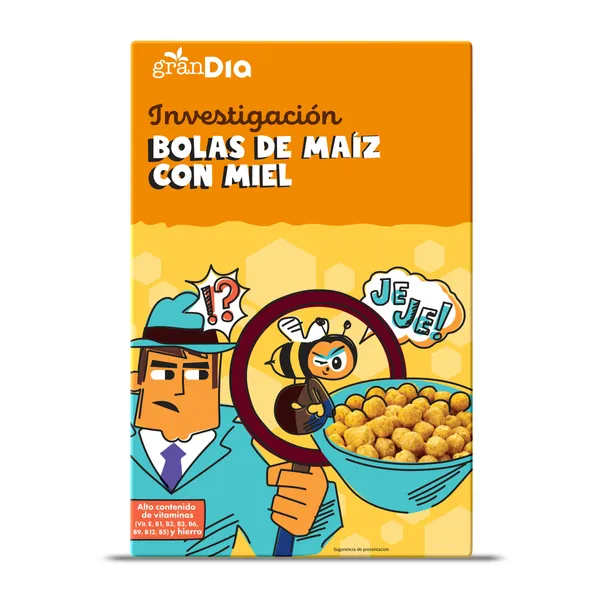 Cereales de bolas de maíz con miel Gran Dia 500 g 2