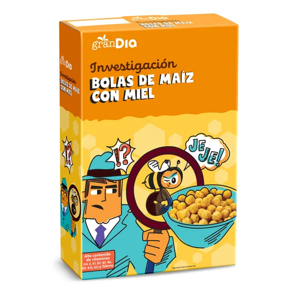 Cereales de bolas de maíz con miel Gran Dia 500 g 3