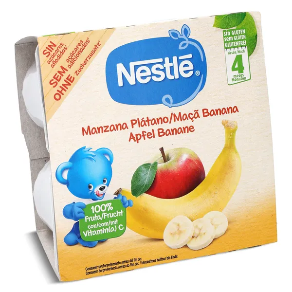 Puré de manzana y plátano Nestlé pack 4 x 100 g 3