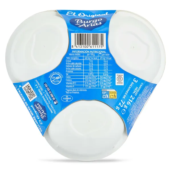 Queso fresco Burgo de Arias 3 x 72 g 5