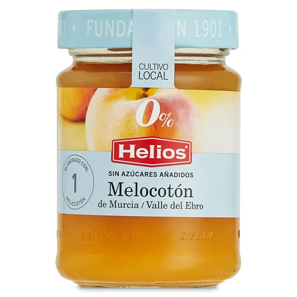 Mermelada de melocotón extra sin azúcares añadidos Helios 280 g 2