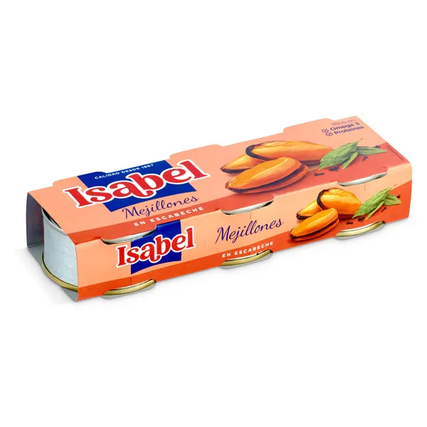 Mejillones en escabeche Isabel lata 3 x 43 g