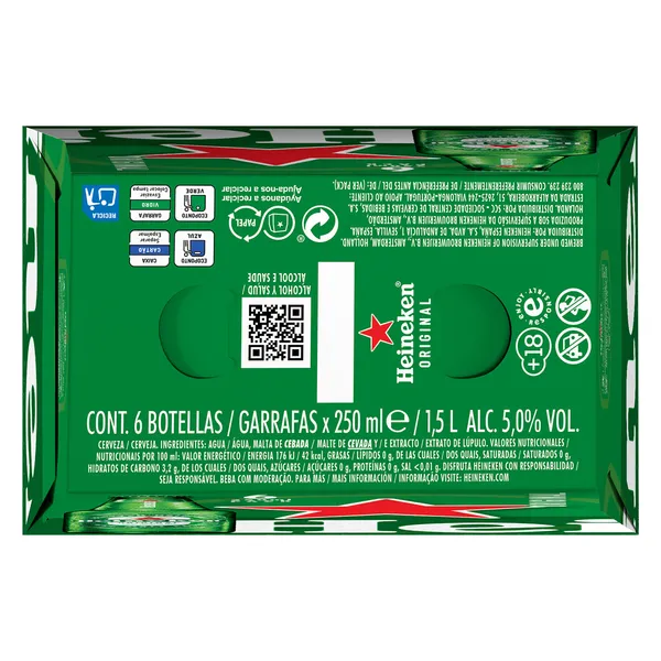 Cerveza Heineken botella 6 x 25 cl 2