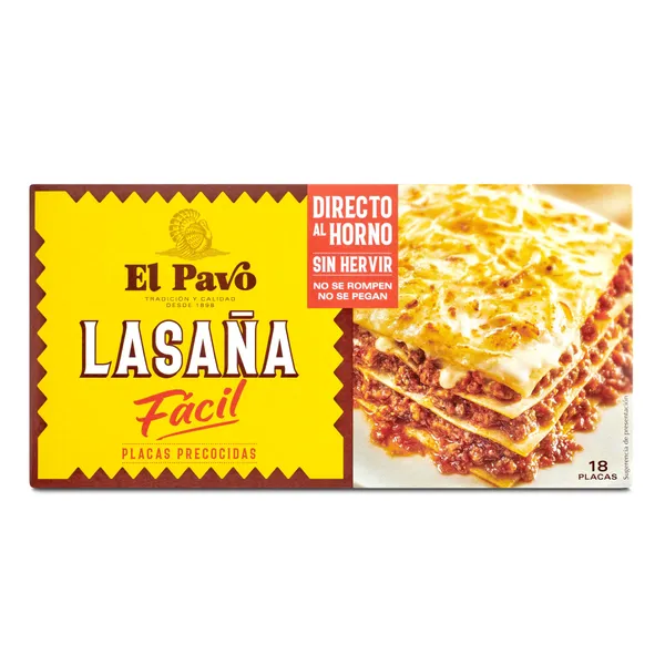 Placas para lasaña El pavo 200 g 2