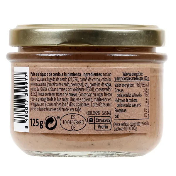 Paté a la pimienta Dia Nuestra Alacena 125 g 3