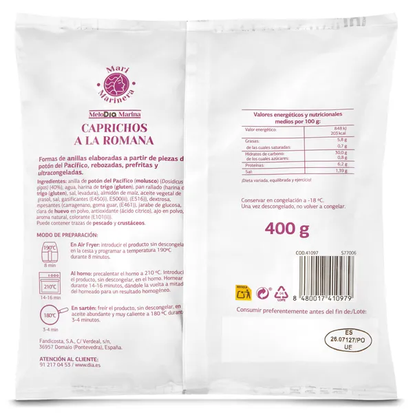 Caprichos del mar Dia Mari Marinera 400 g 3