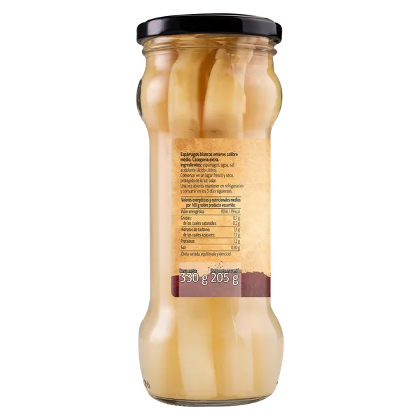 Espárragos blancos medianos Dia Vegecampo frasco 205 g 2