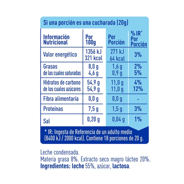 Leche condensada La lechera bote 450 g 3