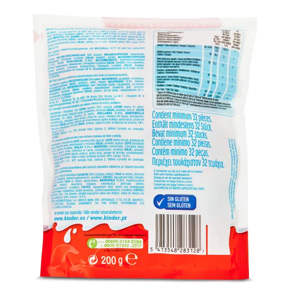 Huevos de chocolate relleno de leche y avellanas Kinder bolsa 200 g 2