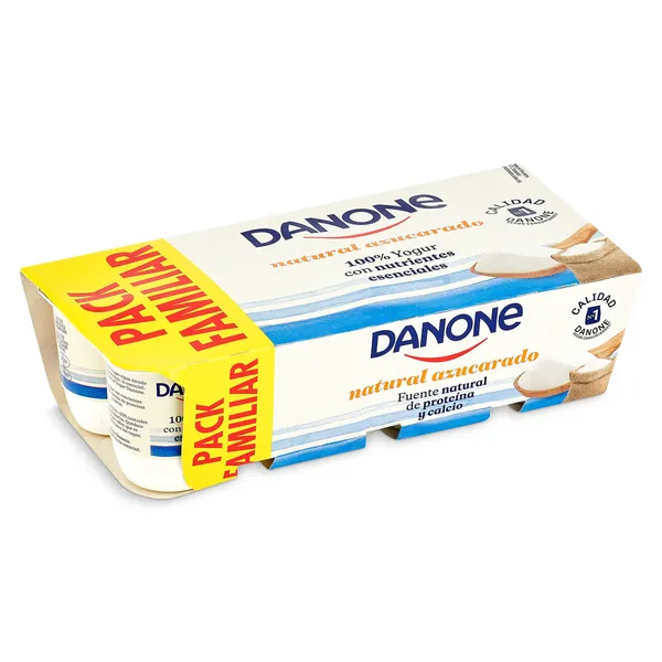 Yogur natural azucarado Danone pack 8 x 120 g