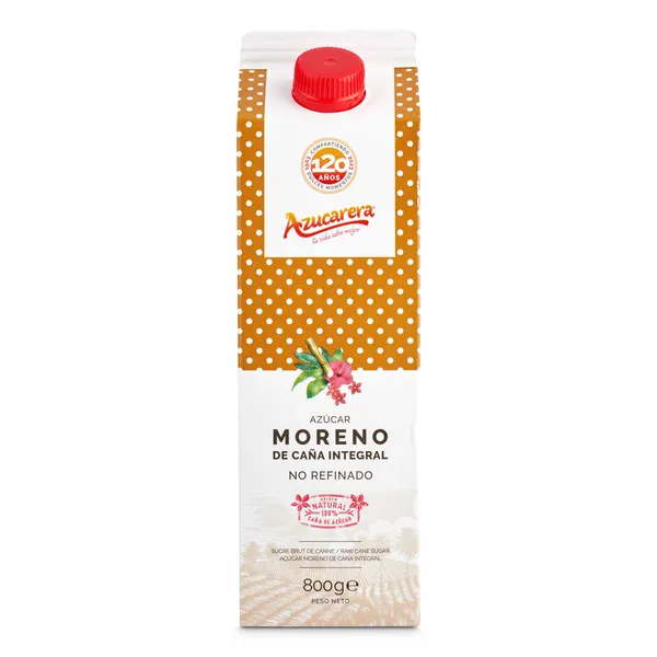 Azúcar moreno de caña integral Azucarera brik 800 g 2