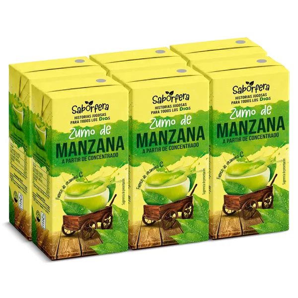 Zumo de manzana Dia Saborfera pack 6 x 200 ml 3