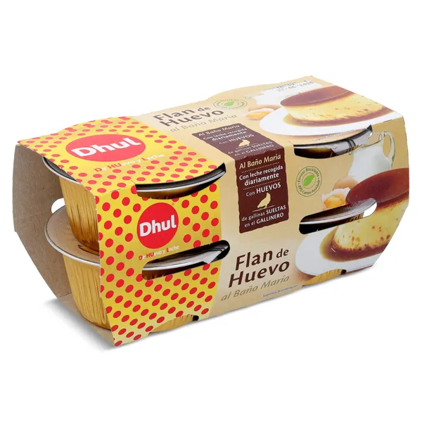 Flan de huevo al baño maría Dhul pack 4 x 110 g