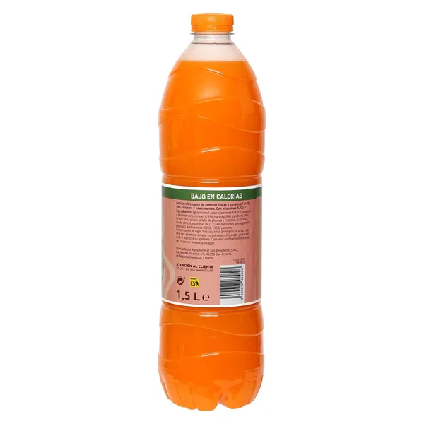 Refresco sin gas de naranja y zanahoria Dia Upss botella 1.5 L 3