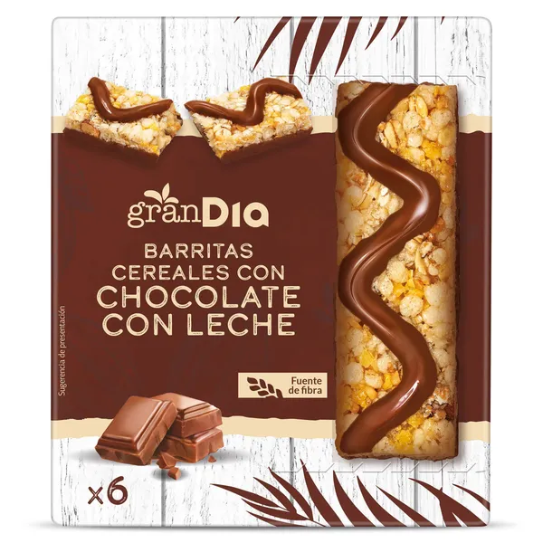 Barritas de cereales con chocolate con leche Gran Dia caja 150 g 2