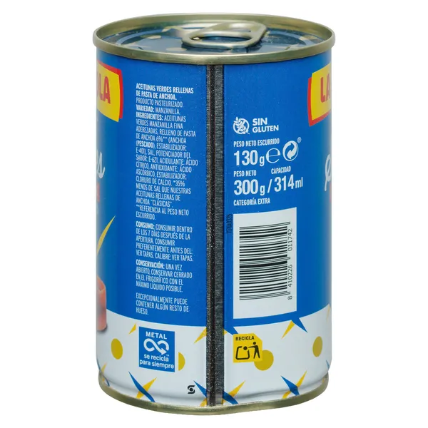 Aceitunas rellenas de anchoa suaves La española 130 g 3