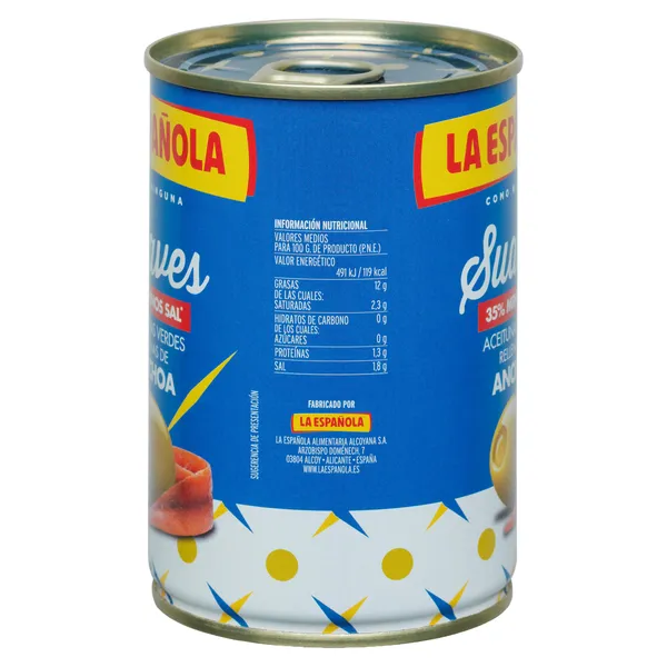 Aceitunas rellenas de anchoa suaves La española 130 g 4