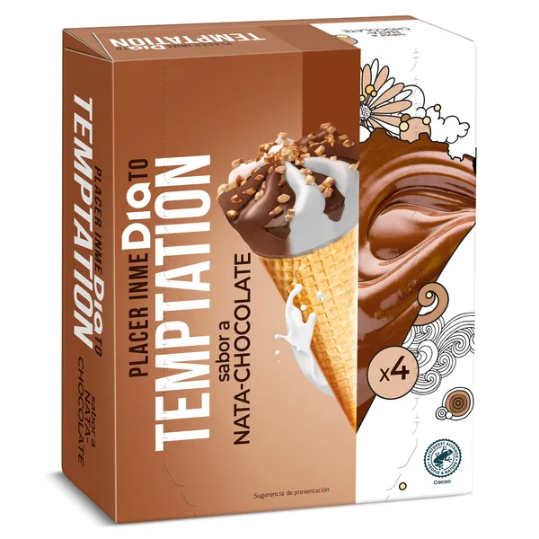Conos de nata y chocolate Dia Temptation 4 x 68 g 3