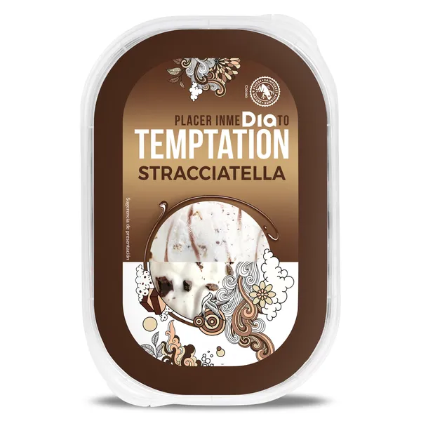 Barqueta de stracciatella Dia Temptation 525 g 2