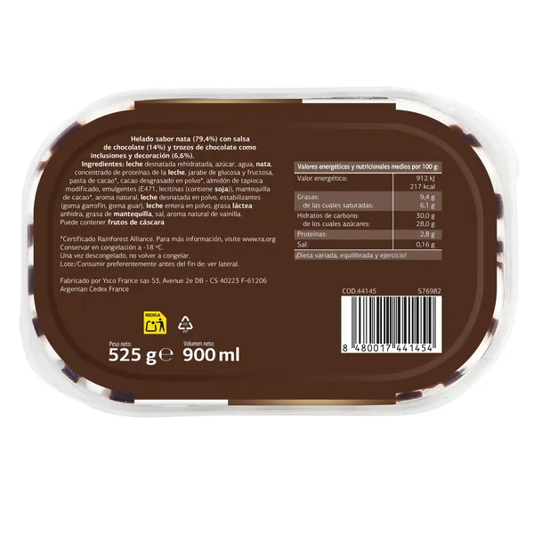 Barqueta de stracciatella Dia Temptation 525 g 4