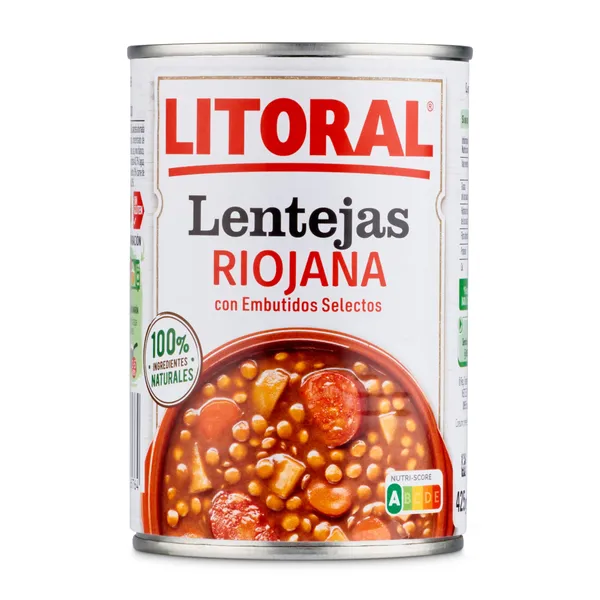 Lentejas a la riojana Litoral 430 g 2