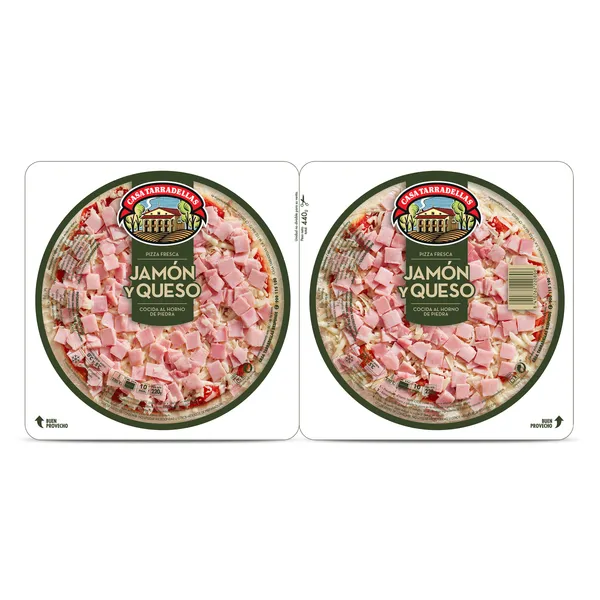 Pizza jamón y queso Casa Tarradellas 2 x 225 g 2