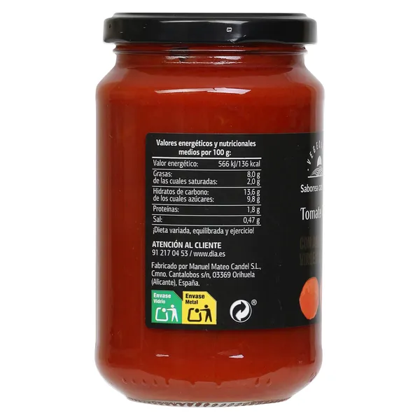 Tomate frito casero Dia Vegecampo 350 g 4