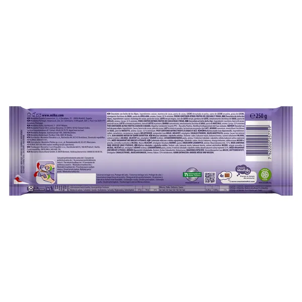 Chocolate con leche Milka 250 g 2