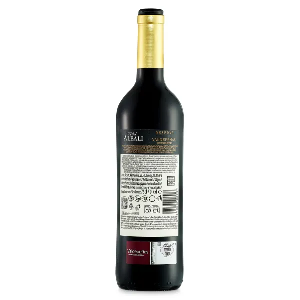 Vino tinto reserva D.O. Valdepeñas Viña Albalí botella 75 cl 2