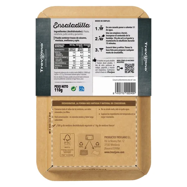 Ensaladilla rusa deshidratada Trevijano 110 g 2
