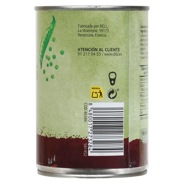Guisantes muy finos Dia Vegecampo 250 g 4