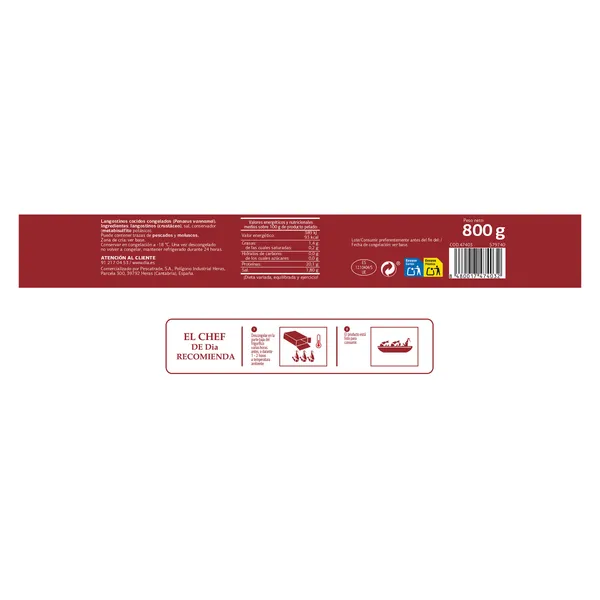 Langostino cocido grande 32/48 piezas Dia Mari Marinera 800 g 5