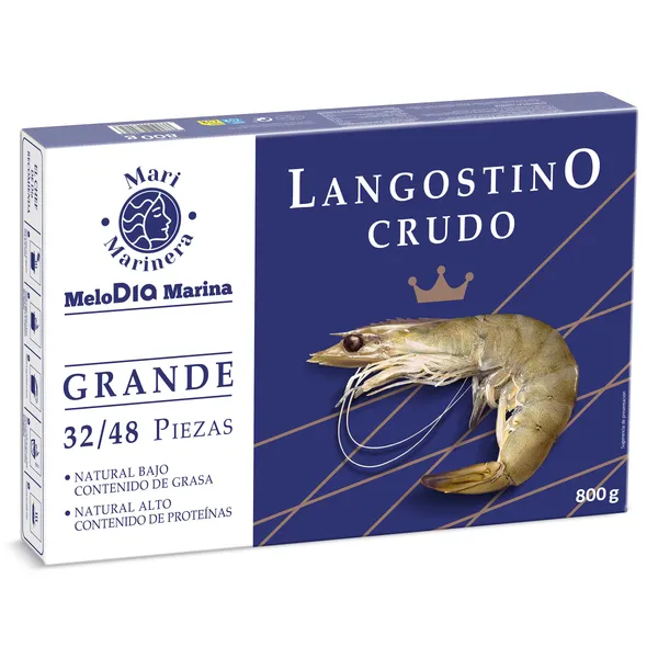 Langostino crudo grande 32/48 piezas Dia Mari Marinera 800 g 3