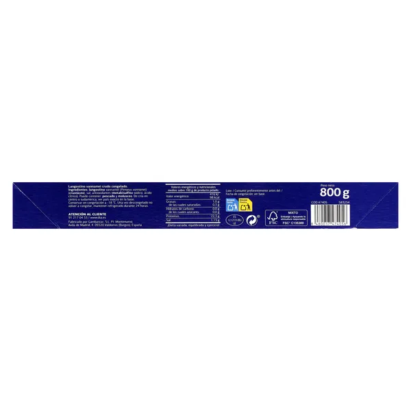 Langostino crudo grande 32/48 piezas Dia Mari Marinera 800 g 5
