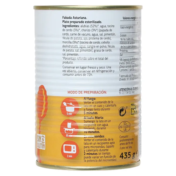 Fabada asturiana Dia Al Punto 435 g 3