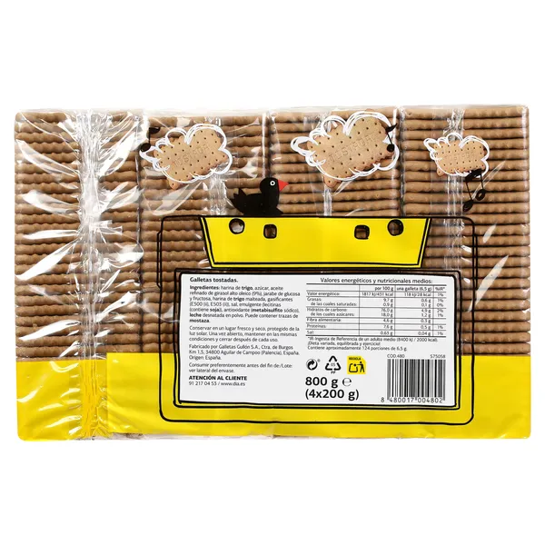Galletas tostadas Galleteca de Dia 800 g 4