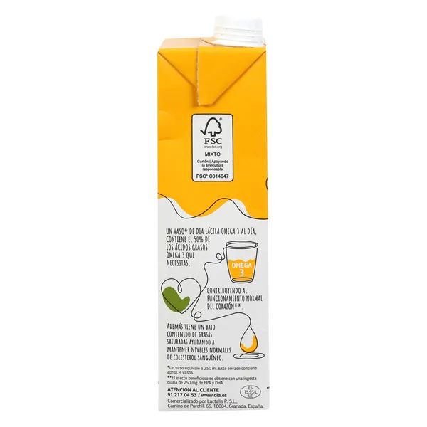 Leche desnatada omega 3 Dia Láctea 1 L 3