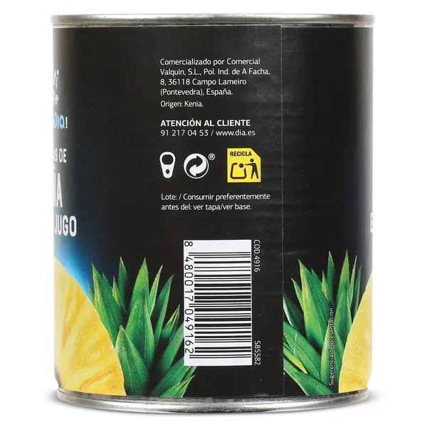 Piña en su jugo en rodajas Dia Fruticampo lata 490 g 3