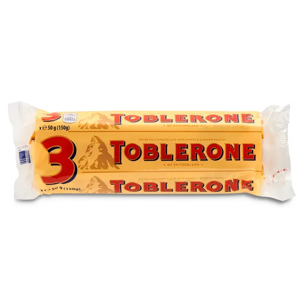 Chocolate con leche suizo con miel y almendras Toblerone 3 x 50 g 2