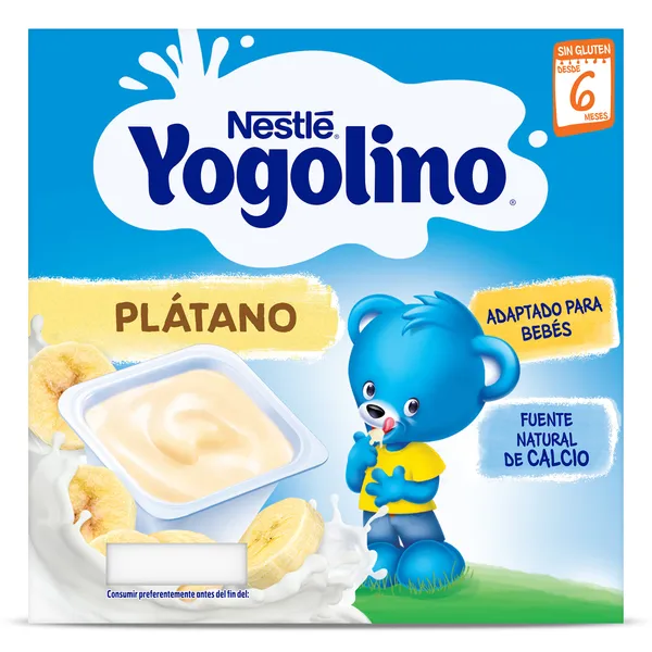 Postre lácteo de plátano Nestlé Yogolino 4 x 100 g 2