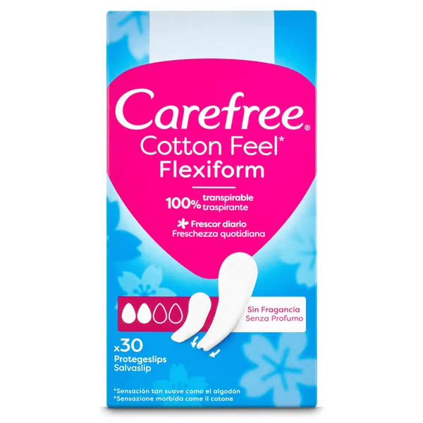 Protegeslips flexiform Carefree caja 30 unidades 2