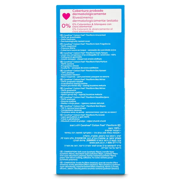 Protegeslips flexiform Carefree caja 30 unidades 3