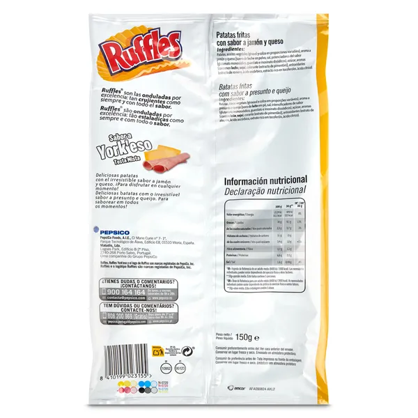 Ruffles york queso 150 g 3